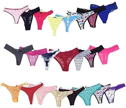 Women's Thongs pack T-Back Thong G-String Bikini Underwear panties(16pcs) in Saudi Arabia