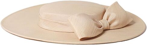 F FADVES قطع زينة النساء واسعة حافة 20s 50s ديربي قبعة مستديرة قبعة Bowknot كوكتيل الشاي حفلة الكنيسة فستان القبعات in Kuwait