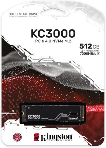 Kingston KC3000 PCIe 4.0 NVMe M.2 1024 GB SSD - تخزين عالي الأداء لأجهزة الكمبيوتر المكتبية والكمبيوتر المحمول -SKC3000S/1024G in Saudi Arabia