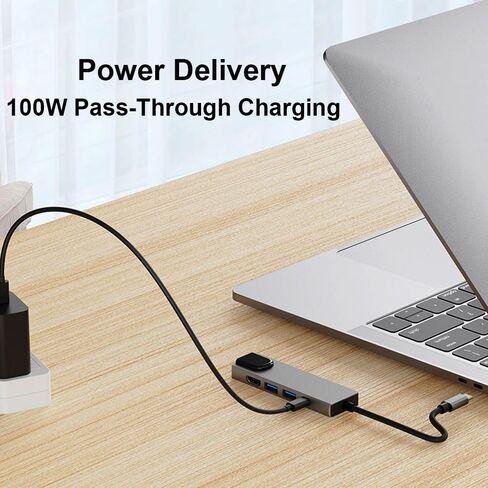 QCEs USB C to HDMI Adapter for Mac, USB-C Digital AV Multiport Hub 4K Video Output USB 3.0 and PD Fast Charging Converter Dongle Compatible with Apple MacBook Pro/Air, iMac, Mac Mini, Switch in Saudi Arabia