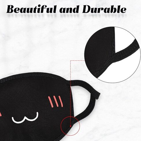 Zhanmai 10 Pieces Kawaii Mask Anime Face Mouth Mask Cute Mouth Covering Reusable Washable Mouth Mask for Women Girls Kids in Saudi Arabia
