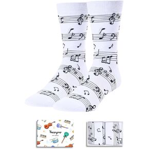 HAPPYPOP Novelty Socks For Men - Camping Golfing Bowling Gifts, American Flag Alien Math Music Taco Socks