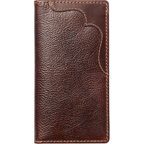 HoJ Co. BUCK Mens Long Wallet | Cowboy Wallet | Crazy Horse Full Grain Leather Rodeo Wallet | Long Bifold Men's Wallet | Western Wallet
