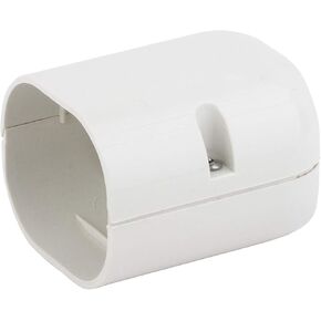 PVC Decorative Line Cover Universal Set for Ductless Mini Split Air Conditioners - Pipe Cover - 4" Diameter - Off-white