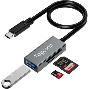 SD Card Reader 7 in 1 ，USB 3.0 SD Card Reader，Micro SD Memory Card Adapter，Camera Card Reader，(with USB A and C to Mirco 3.0 Cables)，Reader Multi Adapter for SD/Micro SD/MS/CF/SDXC/MMC/XD/SDHC
