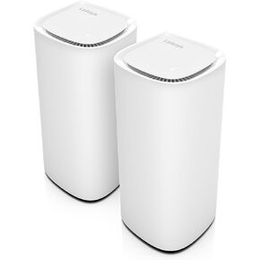 Linksys Velop Pro 7 BE11000 WiFi System - Three Cognitive Mesh Tri-Band routers with Over 10 Gbps Speeds - Whole Home Coverage up to 9,000 sq. ft. - Connect 200+ Devices - 3 Pack MBE7003