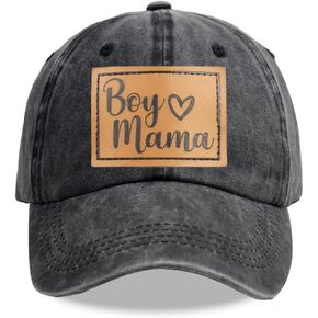 قبعات SHANVANKE Boy Mama للنساء، هدايا للأم، قبعة بيسبول مطرزة من القطن الدنيم قابلة للتعديل