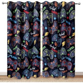 Rustic Wood Barn Door Blackout Curtains Village Wooden Home Decor Vintage Farmhouse Country Colorful Plank Decorate for Bedroom Living Room Grommet Window Drapes 2 Panel Set, 52x84 Inch