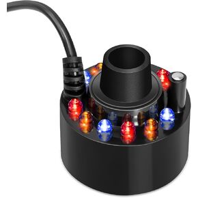 3Pcs Ultrasonic Mist Maker, 12 LED Lights Mini Fog Maker Machine for Water, Little Fountain Water Atomizer for Decor Halloween, Fish Tank