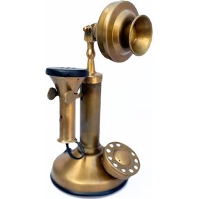 Antique Miniature Vintage Rotary Dial Office candlestick Phone Replica Desktop Ornament Home Decorative Table Telephone Show case props