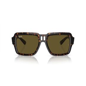 Ray-Ban RB4408 Magellan Square Sunglasses, Black/Dark Green, 54 mm