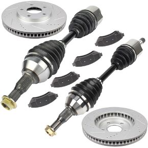 SCITOO Front Left Right CV Axle Brake Pads Set Kit 60-5235 D699-7574 for Chevrolet for Oldsmobile Impala Monte Carlo Intrigue 3.4L 3.8L 3.5L