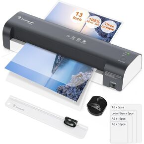 Bonsaii 13 Inch Laminator Machine with Never Jam Technology, Laminator Machine 11x17 Inch with Laminating Sheets, Laminating Machine for Home, Office, and Classroom Organization Supplies - L318-A