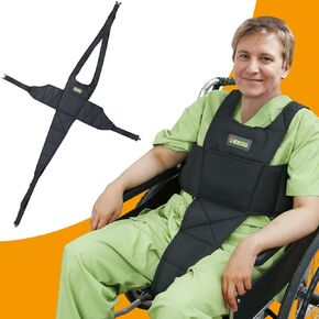 Wheelchair Seatbelt - Safety Belt with Large Chest Pocket, Anti-Slip & Adjustable Design - Wheelchair seat Belt Ideal for Elderly and Disabled - Safety Belt for Elderly - Wheelchair Accessories in Kuwait