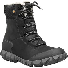Bogs Womens Arcata Urban Leather Tall Boot Snow, Black, 10