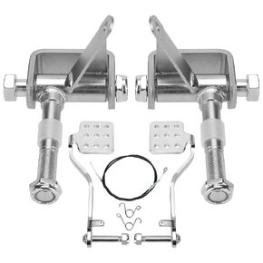 YOXUFA Go Kart Spindle Steering Bracket 71" Throttle Cable Kit 4-1/2" Long 5/8" Axle for Predator 196cc 212cc 301cc 420cc 6.5hp 13hp Yerf-Dog Accessories Right Left Heavy Duty Replacement Parts 2PCS