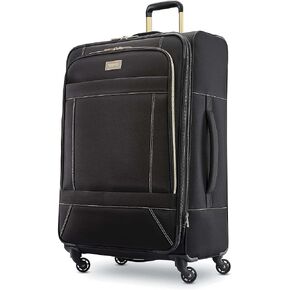 American Tourister Belle Voyage Softside Luggage with Spinner Wheels, Black, Checked-Large 28-Inch