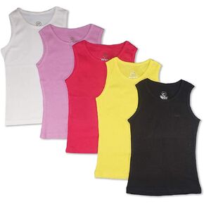 Studio 3 Little/Big Girls 5 Pack Rib Knit Tank Tops