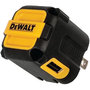 DEWALT 2-Port USB Wall Charger — NeverBlock Worksite Charger — Dual 5V 2.1A Power AC Adapter — Fast Charging Block Cube for iPhone 14 and Android
