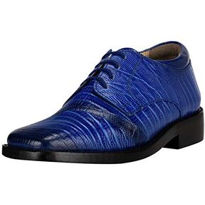 LIBERTYZENO Boys Lizard Print Genuine Leather Kids Dress Shoes Chester Red 12 Little Kids