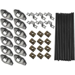 Pushrods & Rocker Arms Kit Fits for Jeep Wrangler Grand Cherokee 242ci 4.0 L Engine 1987-2006, Engine Rocker Arms Pushrods Replace RK-551-2,PR-437,MPR437S