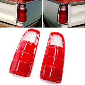 ECOTRIC Pair Tail Light Lens Cover ONLY Compatible with 1972-1980 Dodge Truck & Plymouth Power Wagon