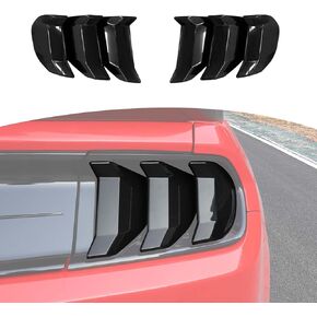 RT-TCZ for Mustang Smoked Tail Light Cover, Rear Taillights Trim for Ford Mustang 2018 Up Smoke Black Exterior Accessories 6pcs