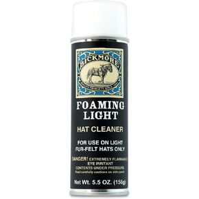 Bickmore Foaming Light Hat Cleaner | Remove Dirt, Dust, Fingerprints & Sweat Stains - Great for Fur - Felt Cowboy Hats, Baseball Hats, Fedoras, Sun Hats & More