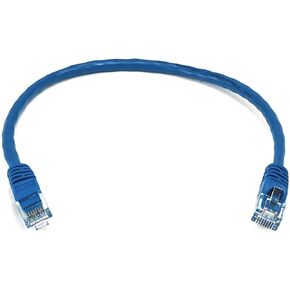 Monoprice 1FT 24AWG Cat6 550MHz UTP Ethernet Bare Copper Network Cable - Blue