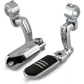 Motorcycle 1.25" 32mm Highway Bar Footpegs,Adjustable Highway Peg Footrestfor Harley Touring Softail Dyna Sportster Honda Kawasaki Suzuki Yamaha Victory with a 1.25" 32mm Engine Guards/Tubing