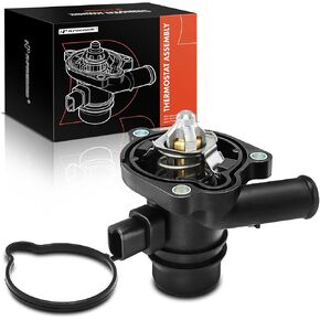 A-Premium Thermostat Housing Assembly W/Sensor & O-Ring & Gasket & Thermostat [4Cyl 1.4L] Compatible with Chevy Sonic 12-19, Cruze 11-15, Trax 13-19 & Buick Encore 13-19, Replace# 55579010, 55565336