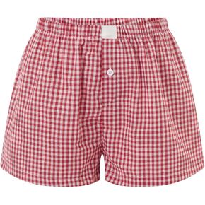 NUFIWI Women Y2K Lounge Shorts Micro Button Boxers Elastic Waist Cute Pj Bottoms Elastic Waist Baggy Boxers Shorts