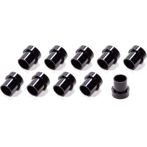 FRAGOLA Fitting, Tube Sleeve, 3 an, 3/16 in Tube, Aluminum, Black Anodize, Set of 10
