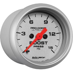 Auto Meter (4350) Ultra-Lite 2-1/16" 0-15 PSI Mechanical Boost Gauge