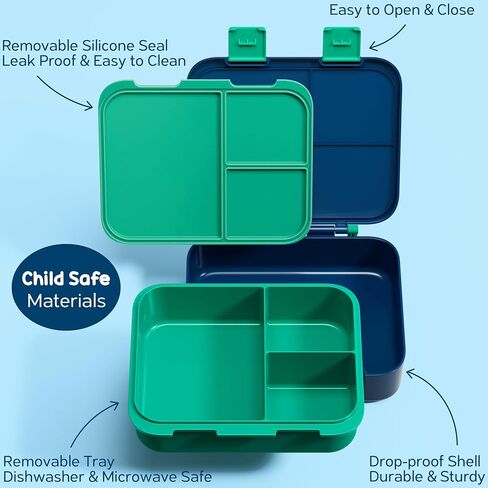 Fimibuke Bento Lunch Box for Kids - Toddler Bento Snack box with 3 Compartments, Stainless Steel Insulated Water Bottle, Lunch Bag, Ice Pack Set, Back to School Birthday Gifts for Ages 3-12 Girls Boys in Saudi Arabia
