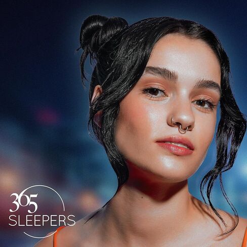 365 Sleepers 2 Pcs Titanium 16G Hinged Hoop Segment Septum Cartilage Helix Tragus Nose Ring Unisex Sleeper Earrings 6mm - 16mm in Kuwait