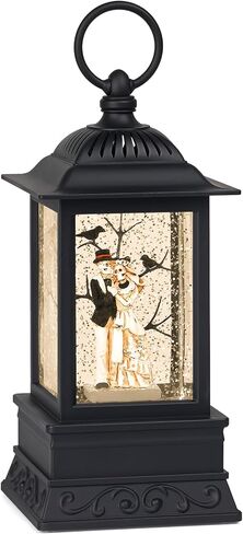 كرة الثلج للهالوين، قسيمة هيكل عظمي لتزيين الهالوين للمنزل، فانوس لامع مضاء على شكل كرة ثلجية لديكور الهالوين in Kuwait