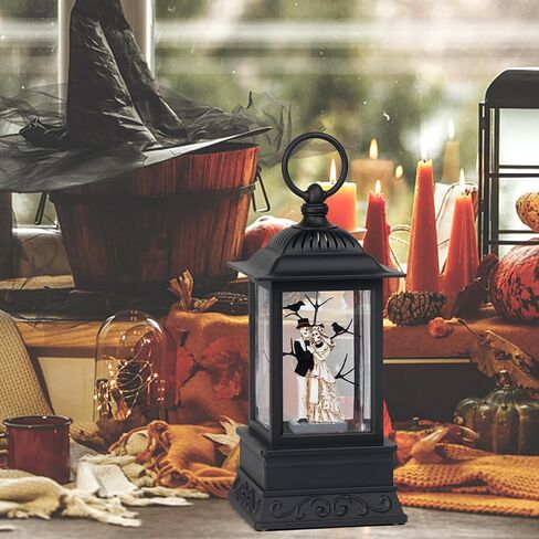 كرة الثلج للهالوين، قسيمة هيكل عظمي لتزيين الهالوين للمنزل، فانوس لامع مضاء على شكل كرة ثلجية لديكور الهالوين in Kuwait