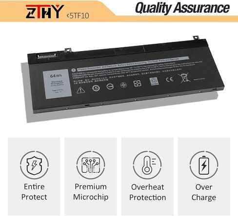 ZTHY 266J9 استبدال البطارية لـ Dell G3 15 3500 3590 3790 G5 15 5500 SE 5505 P89F Inspiron 5490 INS 15PR-1545W 1548BR 1645W 1742BR 1742W Series 0415CG C9VNH 0PN1VN 0M4GWP 11.4 فولت، 51 وات في الساعة، 3 خلايا in Saudi Arabia