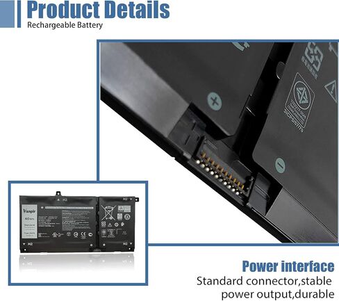 VANPIR H5CKD Laptop Battery, 15V 53Wh 3360mAh Compatible with Dell Vostro 5300 5401 5501 Latitude 3410 3510 Inspiron 5300 5401 5408 5501 5508 5400 7405 7300 7500 2-in-1 Silver Series 07T8CD in Saudi Arabia