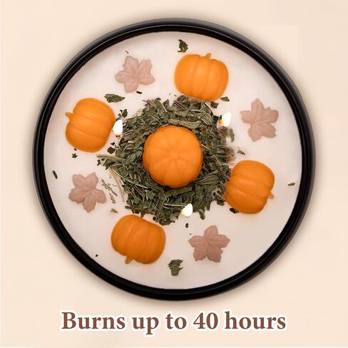 ديكور الخريف - ديكورات الخريف للمنزل - شموع أوراق القيقب الخريفية - ديكور جمالي ريفي لمزرعة القرية لطاولات الغرف الداخلية - هدايا للنساء في عيد ميلاد الخريف/الهالوين in Kuwait