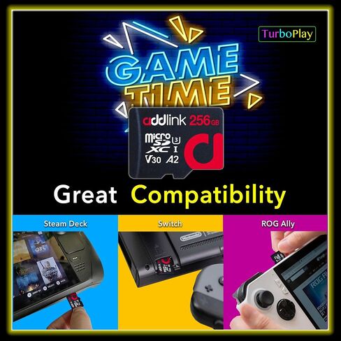 addlink 512GB Gaming microSD Express Card for Nintendo-Switch 2, Speed Up to R/W 880/750 MB/s MicroSDXC Express Memory, ROG Ally, Steam Deck, Camera UHS-I, C10, U3, V30, Full HD 4K in Kuwait