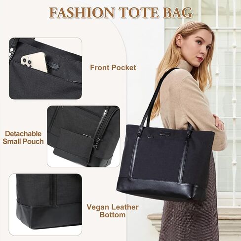 VASCHY Laptop Tote Bag for Women, Large 15.6inch Computer Teacher Bag Purse Briefcase for Travel,Work,Business,Office in Kuwait
