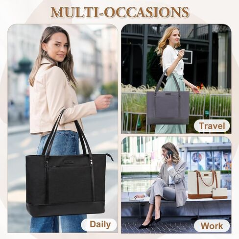 VASCHY Laptop Tote Bag for Women, Large 15.6inch Computer Teacher Bag Purse Briefcase for Travel,Work,Business,Office in Kuwait