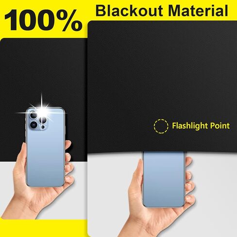 ستائر تعتيم بنسبة 100%، مقاس 118 بوصة × 57 بوصة، ظلال نافذة تعتيم للسفر، غطاء نافذة تعتيم محمول لغرفة نوم الحضانة وغرفة النوم، بدون طبقة خصوصية لنافذة الحفر، كتلة خفيفة والأشعة فوق البنفسجية للمنزل (عبوتان) in Kuwait