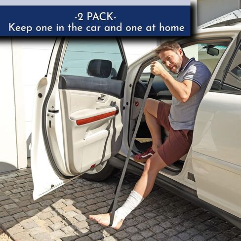 47" Leg Lifter Strap- Extra Long Leg Strap with Multiple Loops to Lift Leg, Ideal Total Hip Replacement Recovery or Knee Replacement Surgery Recovery Aids, Mobility Aids and Equipment (1) in Saudi Arabia