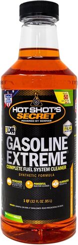 ‎Hot Shot's Secret Gasoline Extreme – Concentrated One Tank Cleaner – Synthetic Formula – Fuel System Cleaner – Lubricates Engine Components – Increases Fuel Economy, Orange, 12.00 Fl Oz (Pack of 1) in Saudi Arabia