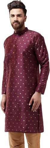 Sojanya (Since 1958, Men's Silk Blend Printed Only Long Kurta in Saudi Arabia