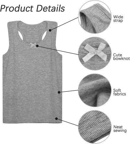5 قطع من قمصان الرقص للفتيات بدون أكمام من Racerback بدون أكمام، قمصان رقص الباليه للفتيات الصغيرات in Kuwait