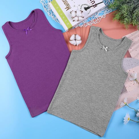 5 قطع من قمصان الرقص للفتيات بدون أكمام من Racerback بدون أكمام، قمصان رقص الباليه للفتيات الصغيرات in Kuwait